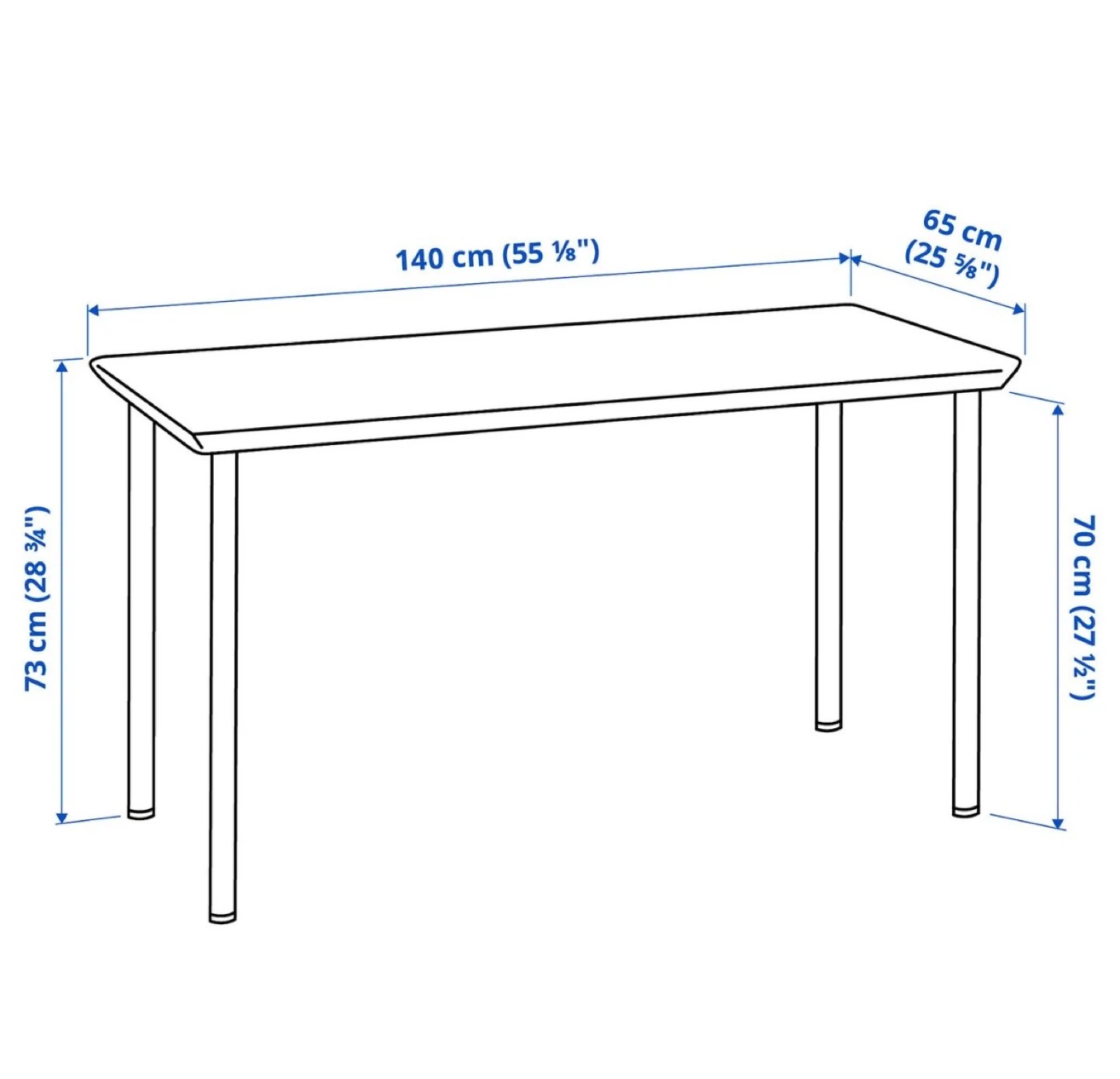 IKEA Desk with bamboo tabletop - photo 3