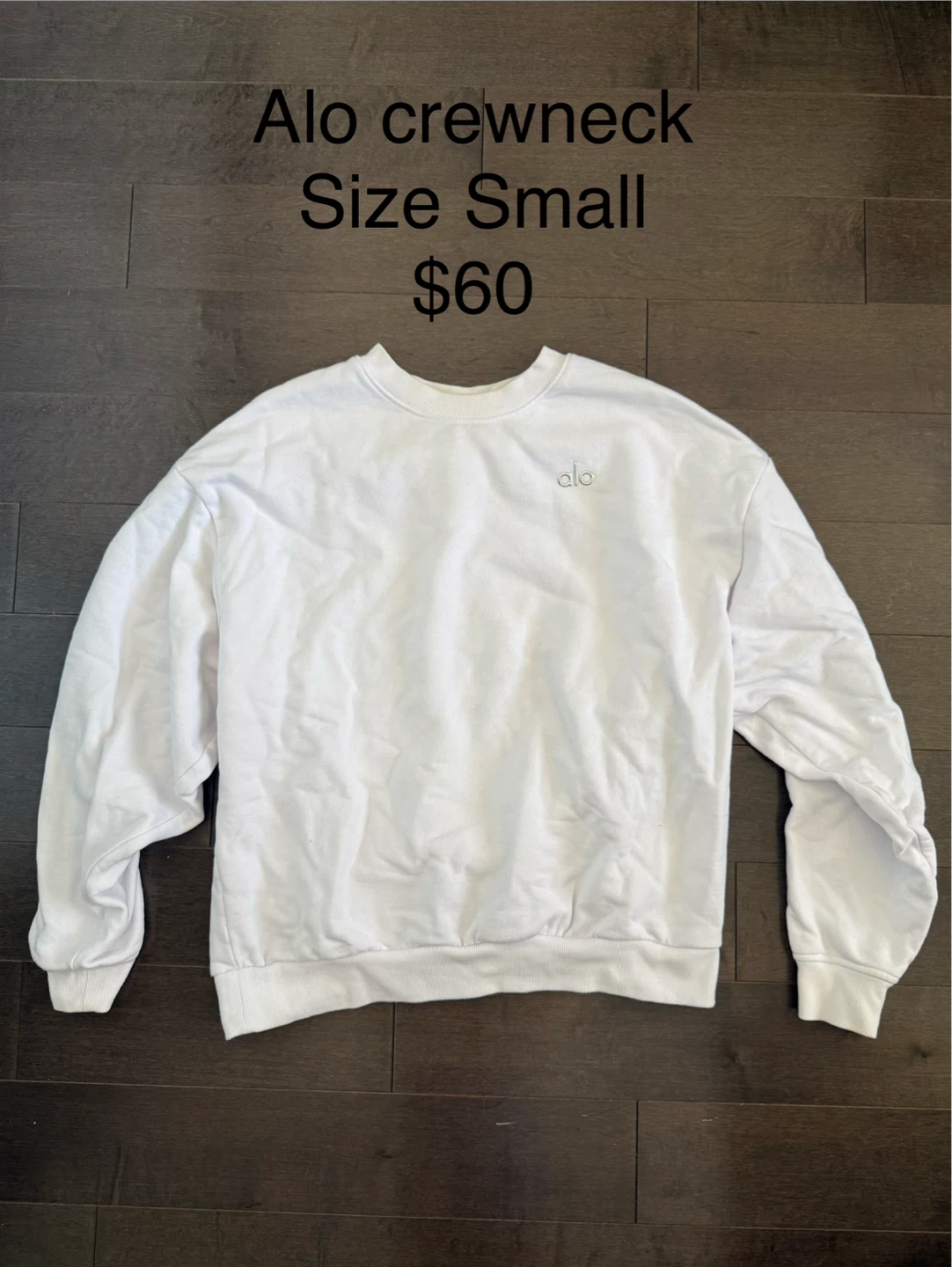 Alo Crewneck Sweatshirt Size Small