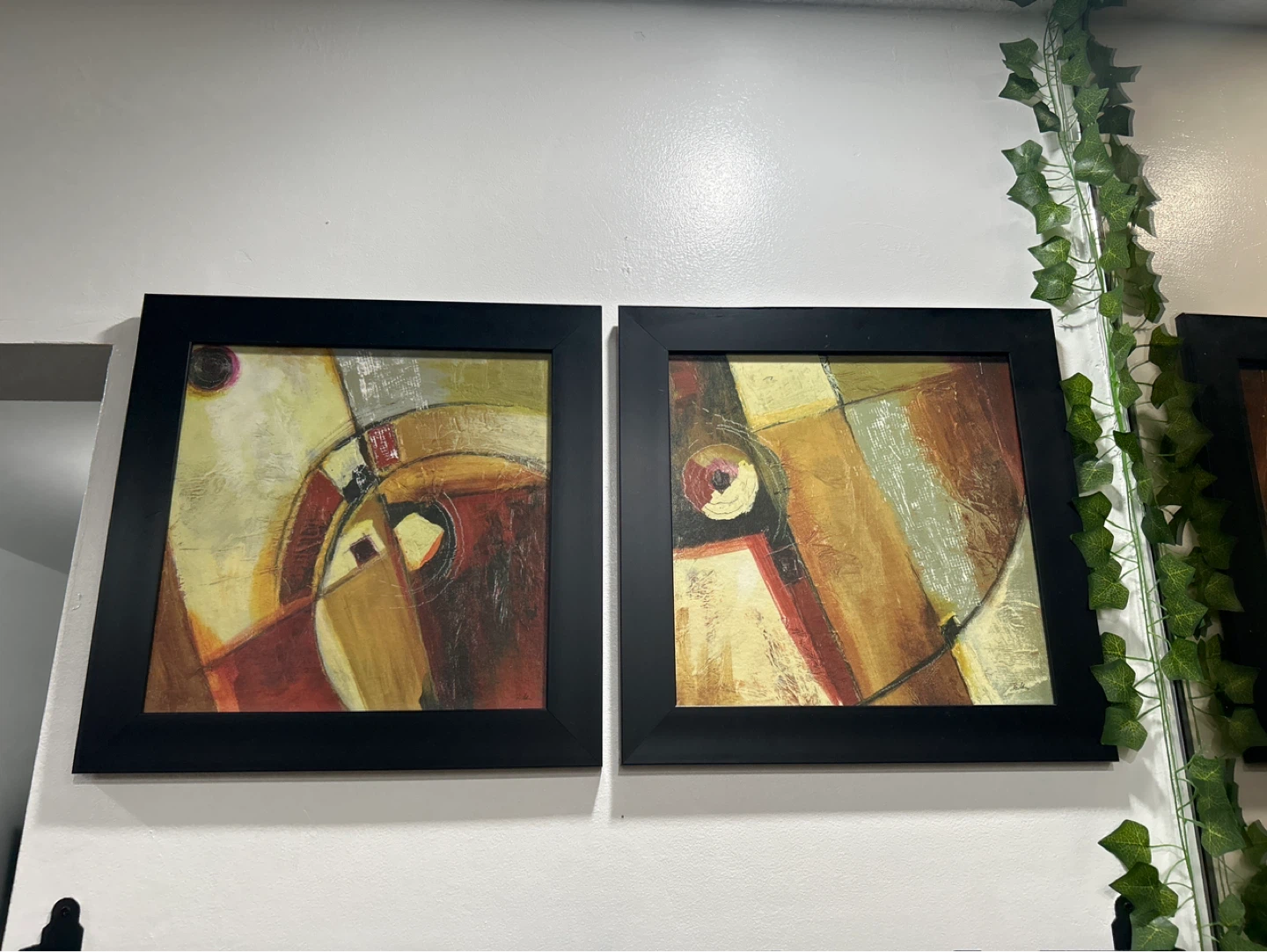Set of 2 Abstract Framed Wall Art