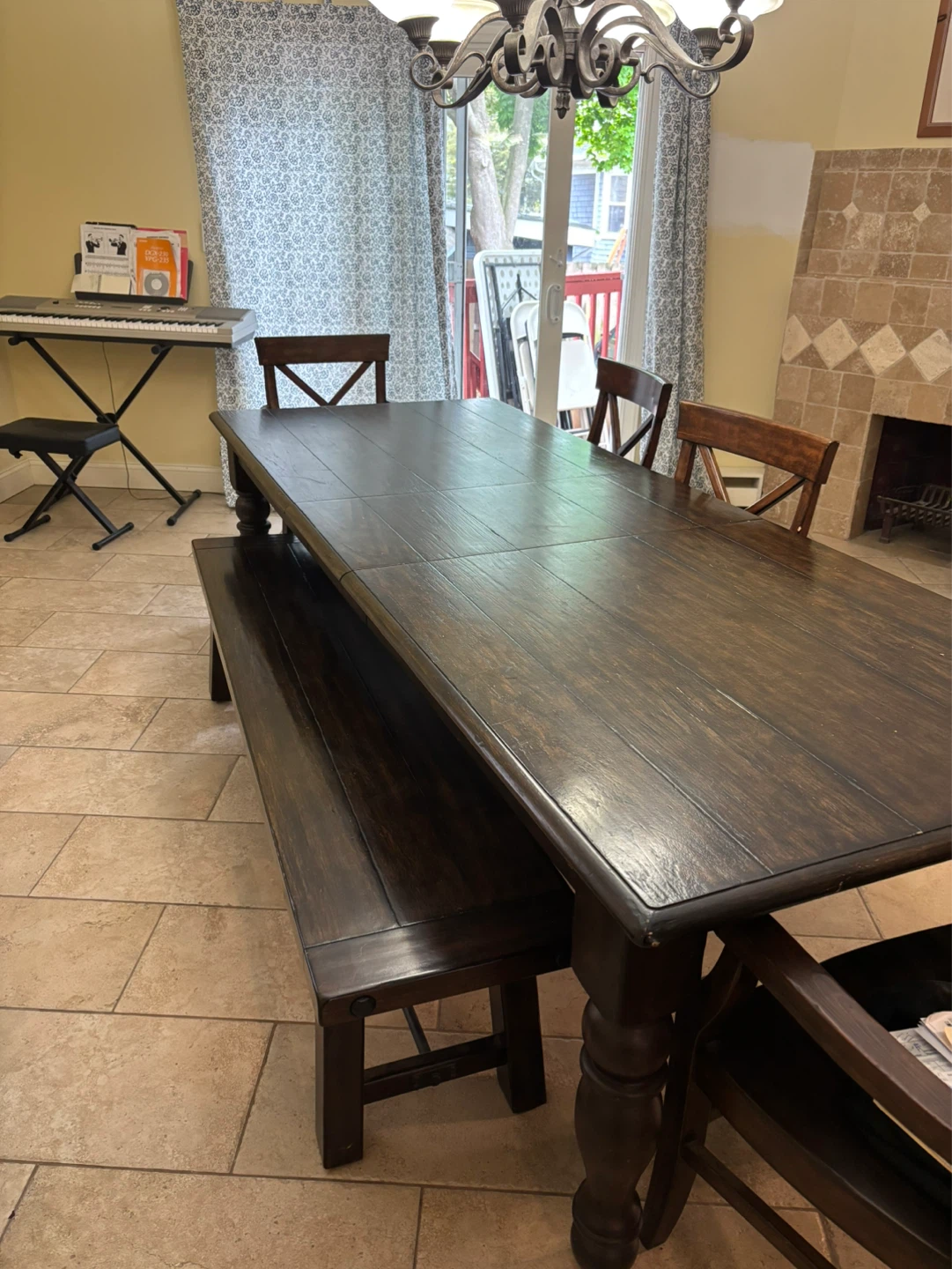 Pottery barn farm Dining Table and Bench Set - photo 3