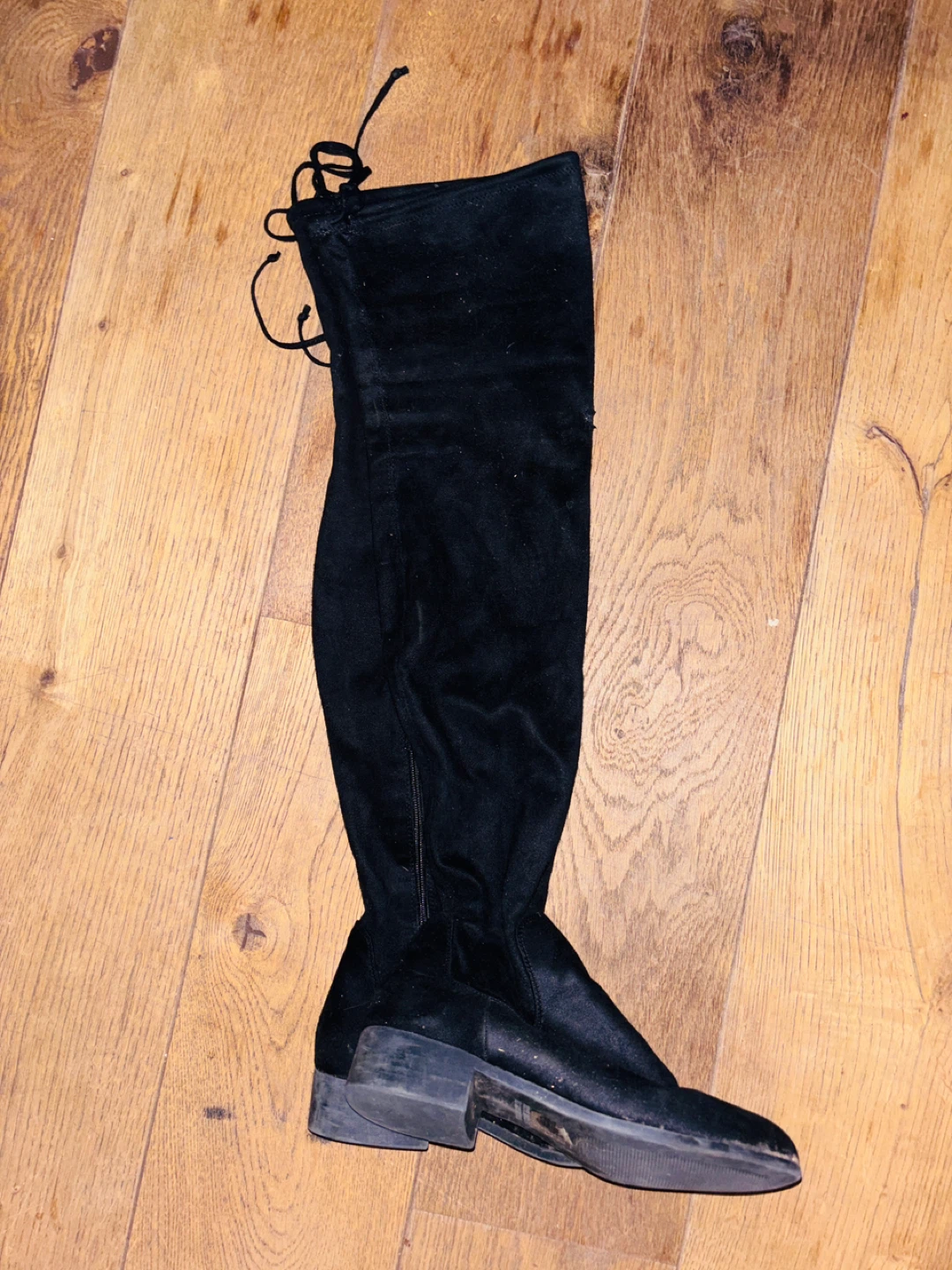 Black Suede Over-the-Knee Boots - photo 2