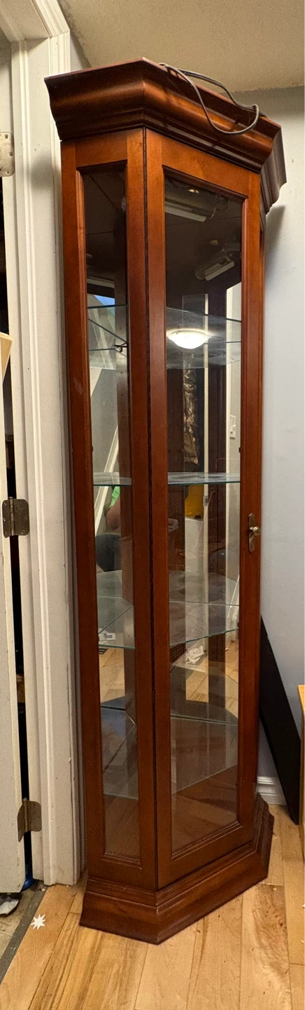 Corner Curio Display Cabinet