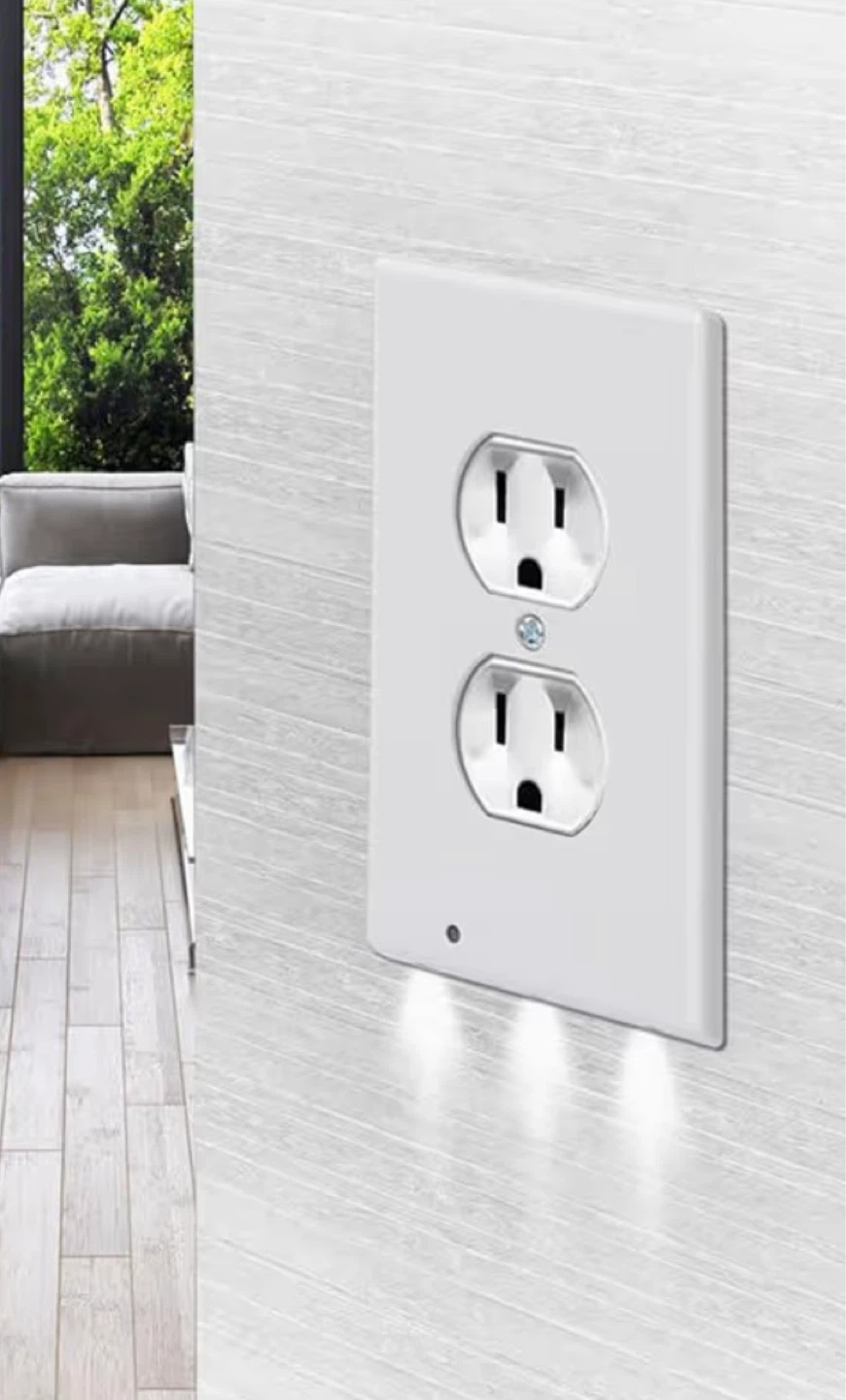 3pcs outlet wall plate with Nightlight, new - photo 5