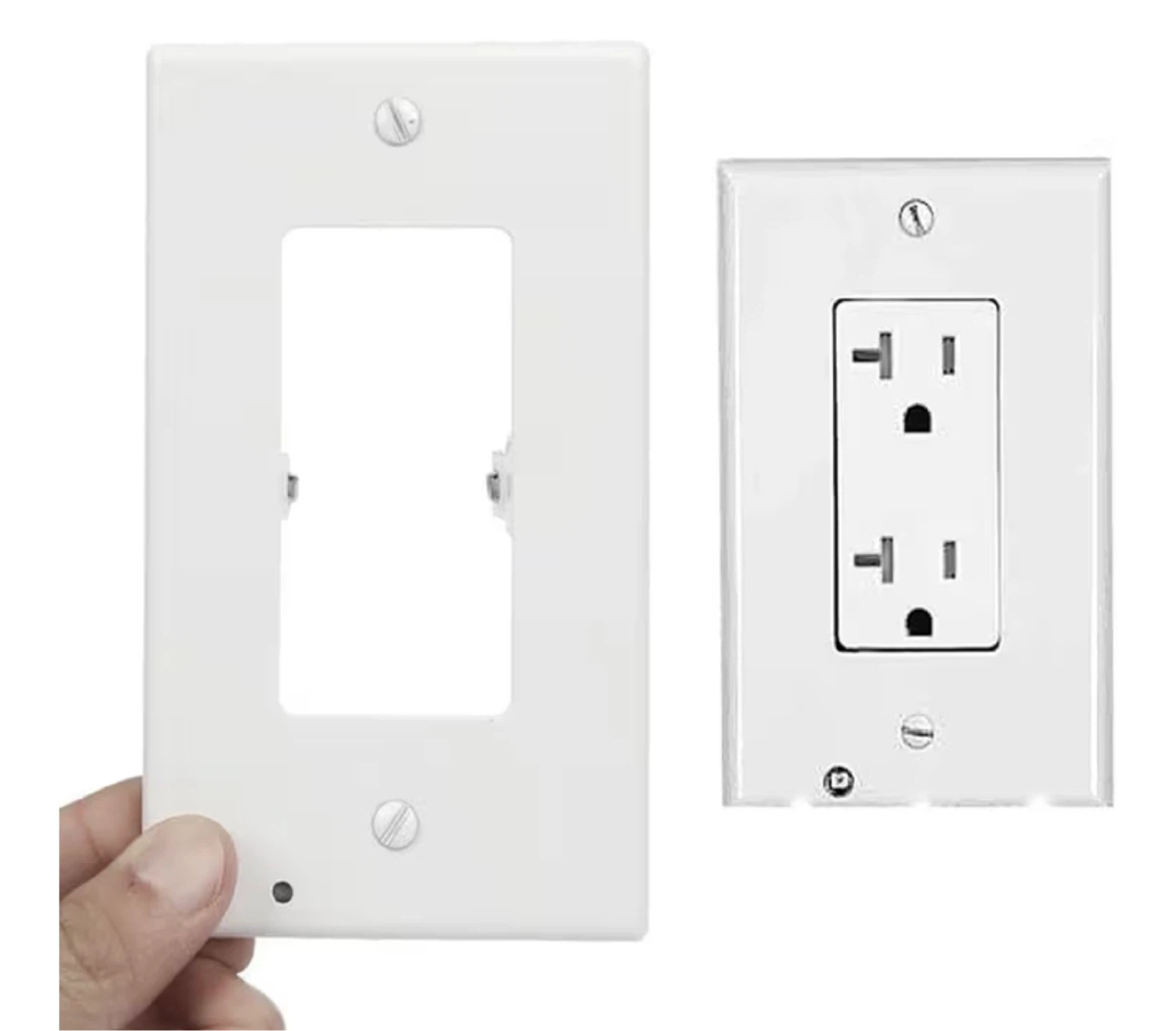 3pcs outlet wall plate with Nightlight, new - photo 4