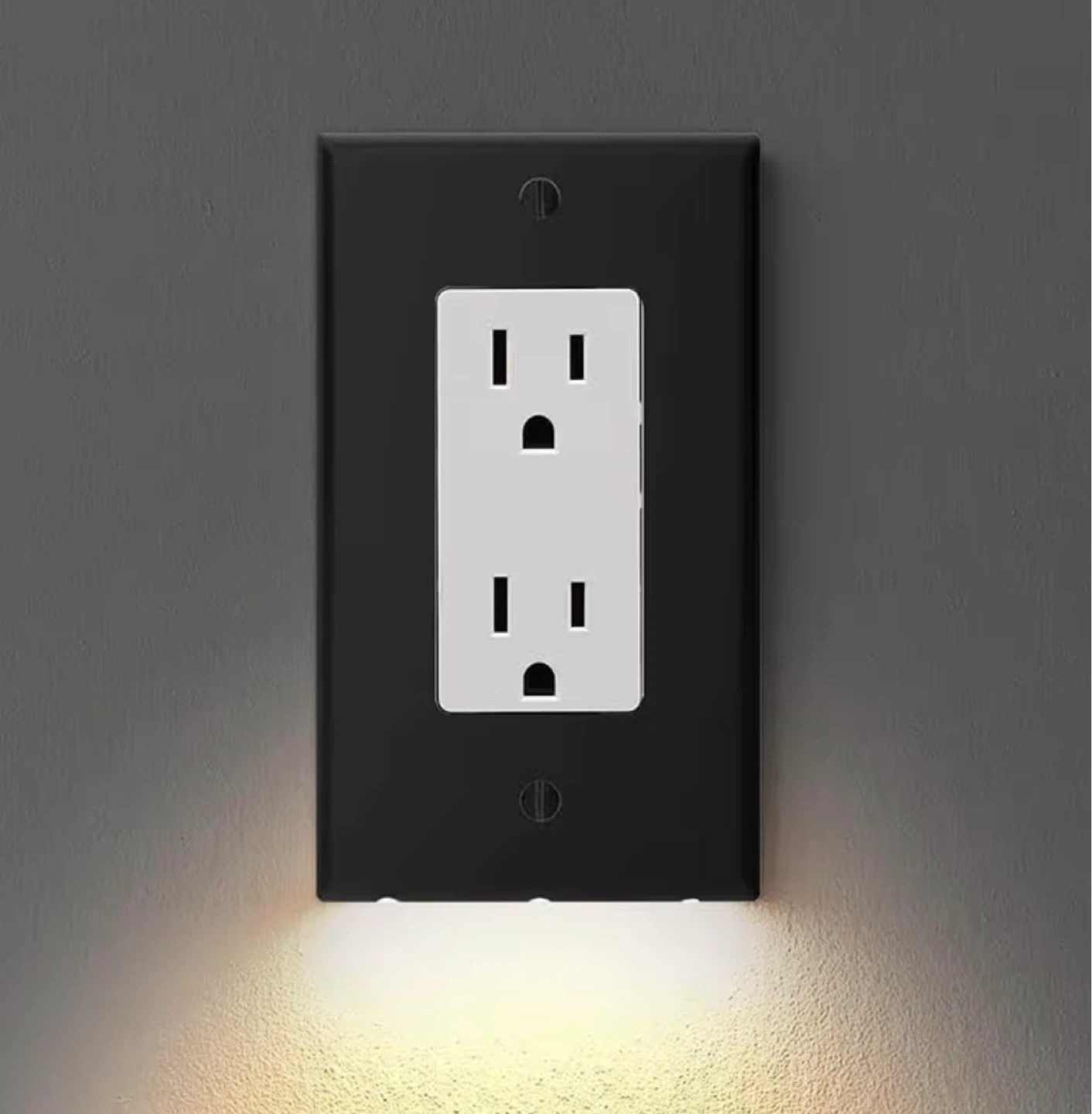 3pcs outlet wall plate with Nightlight, new - photo 2