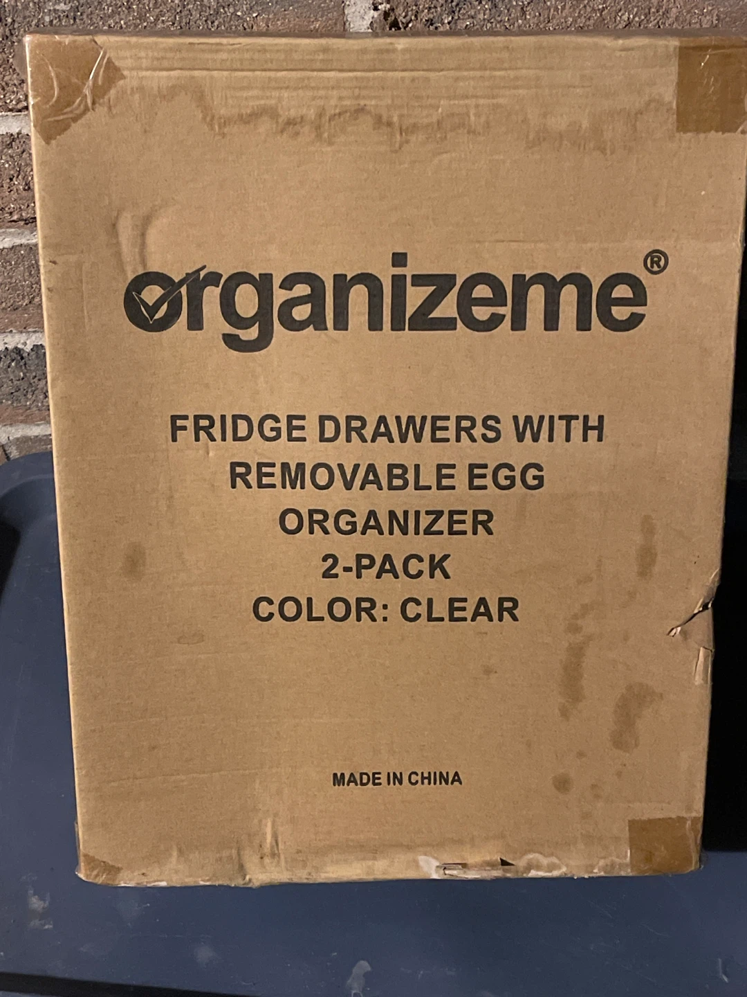 OrganizeMe Fridge Drawers with Removable Egg Organizer (2-Pack)