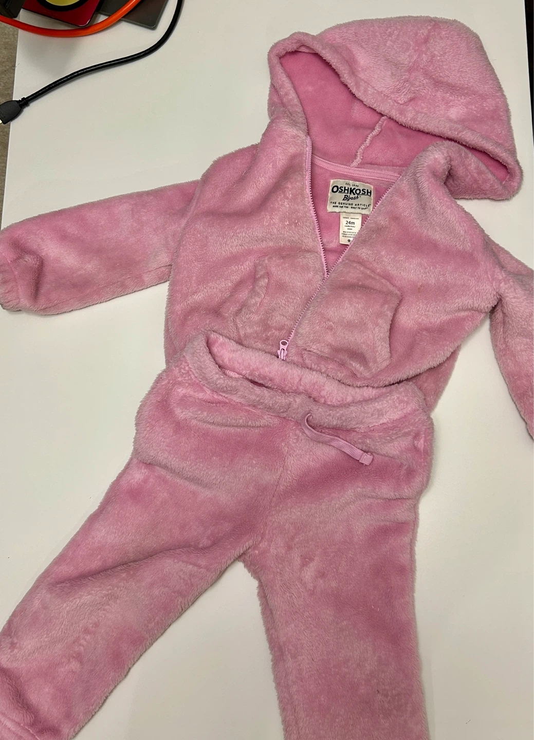OshKosh B'gosh Pink Fleece Tracksuit - 24 Months