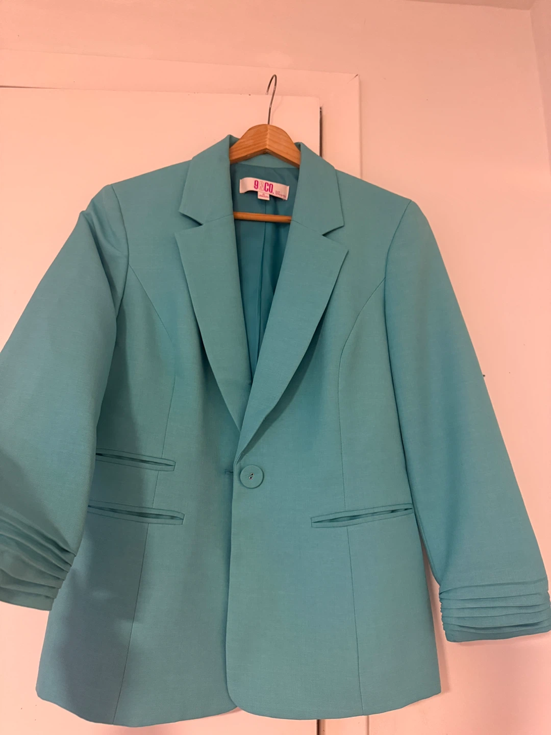 9&CO Teal Blazer Size 6 - photo 2