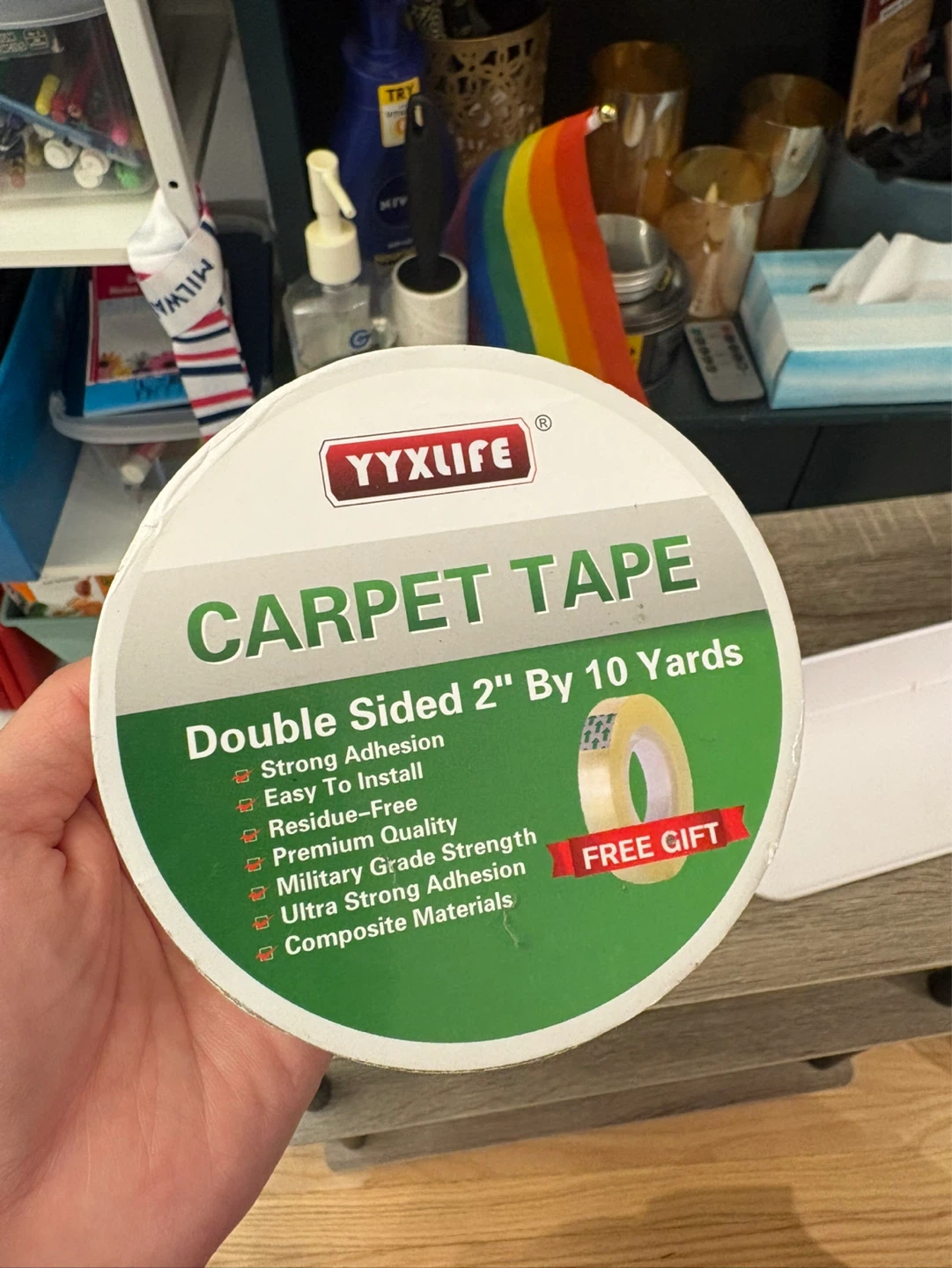 YYXlife Carpet Tape Double Sided 2" x 10 Yards