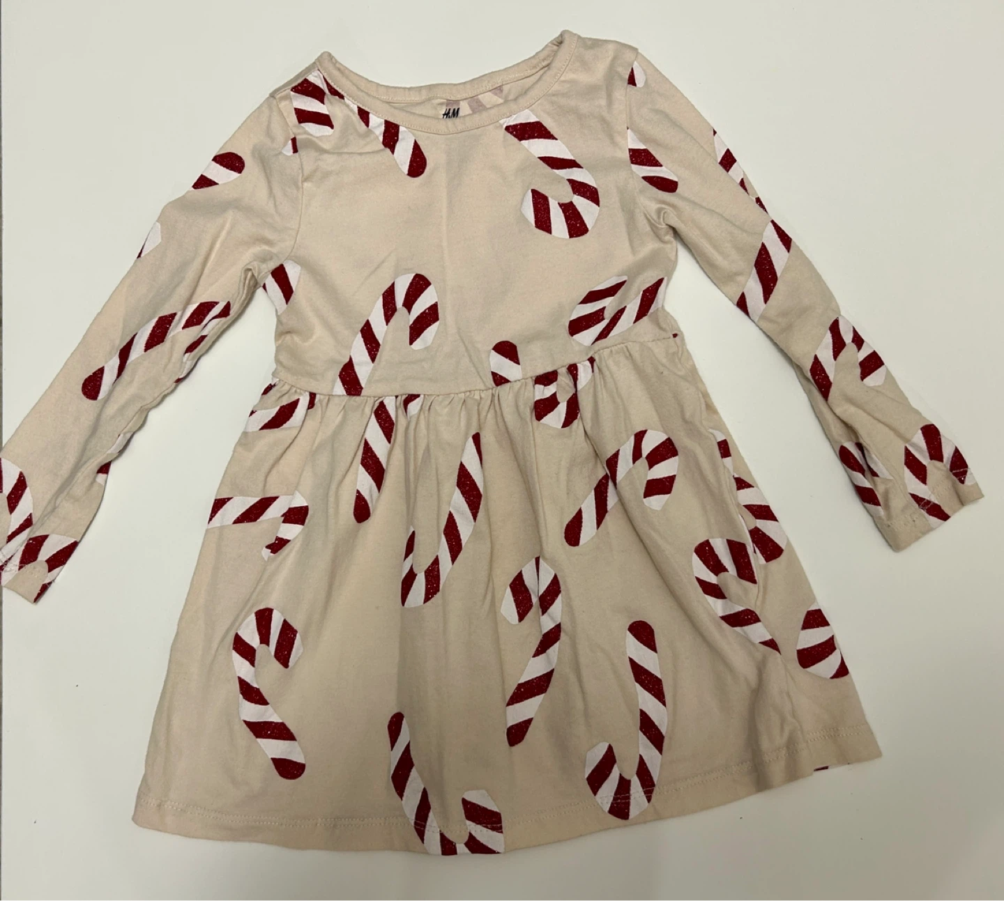 H&M Candy Cane Dress 2T