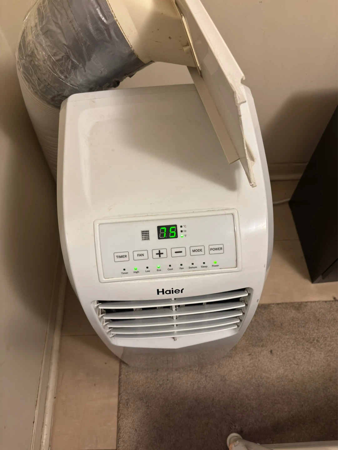 Haier 8,000 BTU Portable Air Conditioner + Remote + Hose