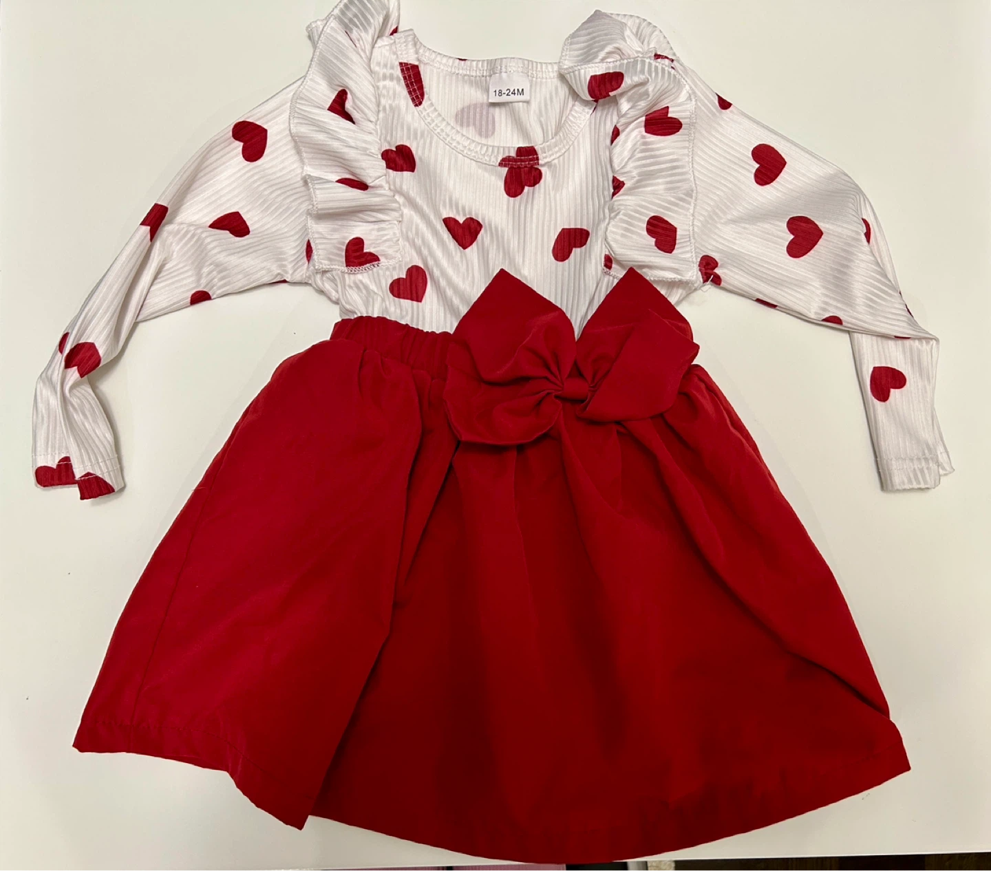 Baby Girl Heart Dress Set 18-24M