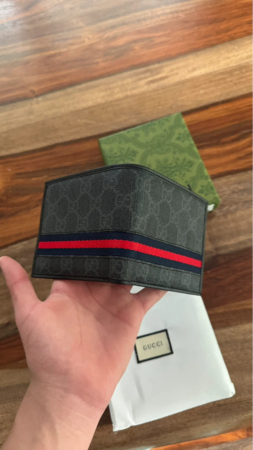 Portefeuille Gucci noir avec rayures - photo 2