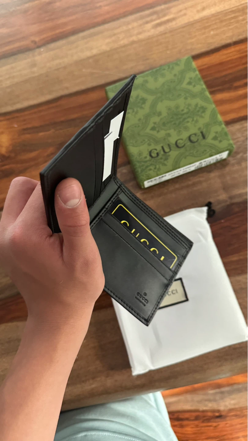 Portefeuille Gucci noir avec rayures - photo 3