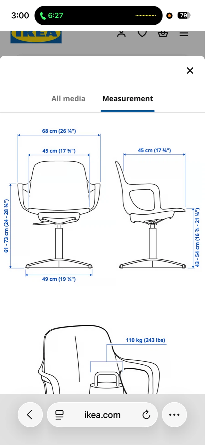 IKEA ODGER Swivel Chair - photo 3