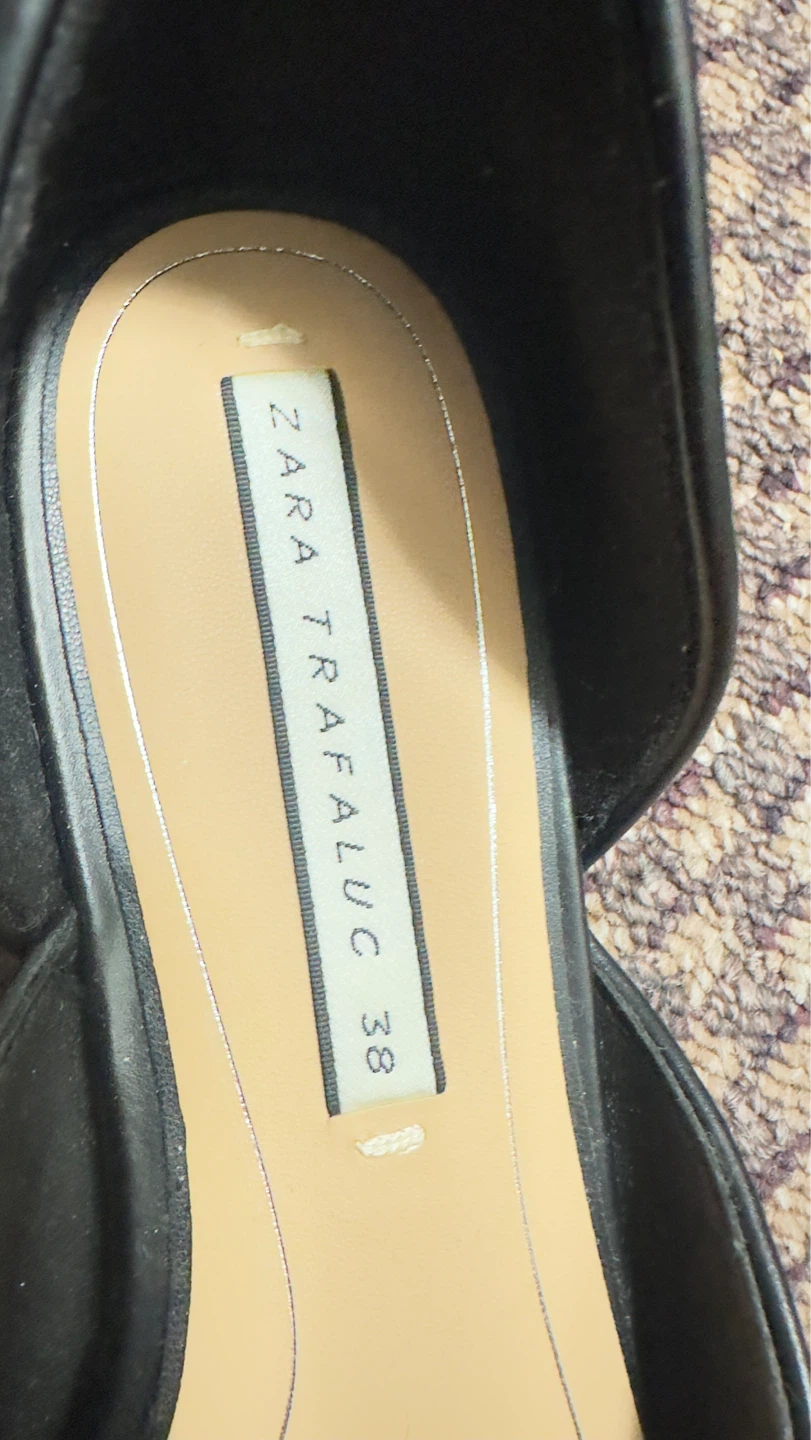 Zara Black Studded Loafers Size 38 - photo 3