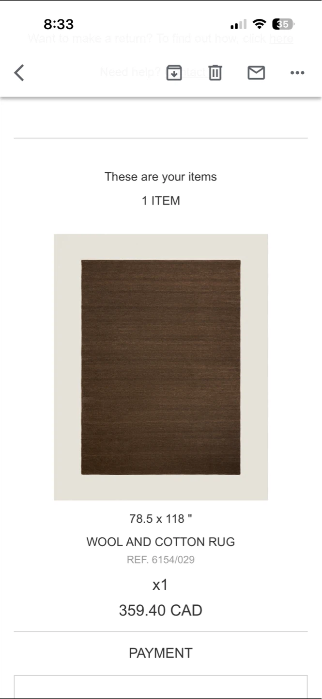 Zara Home Wool and Cotton Rug