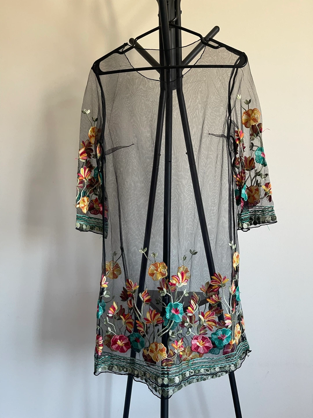 Sheer Embroidered Tunic