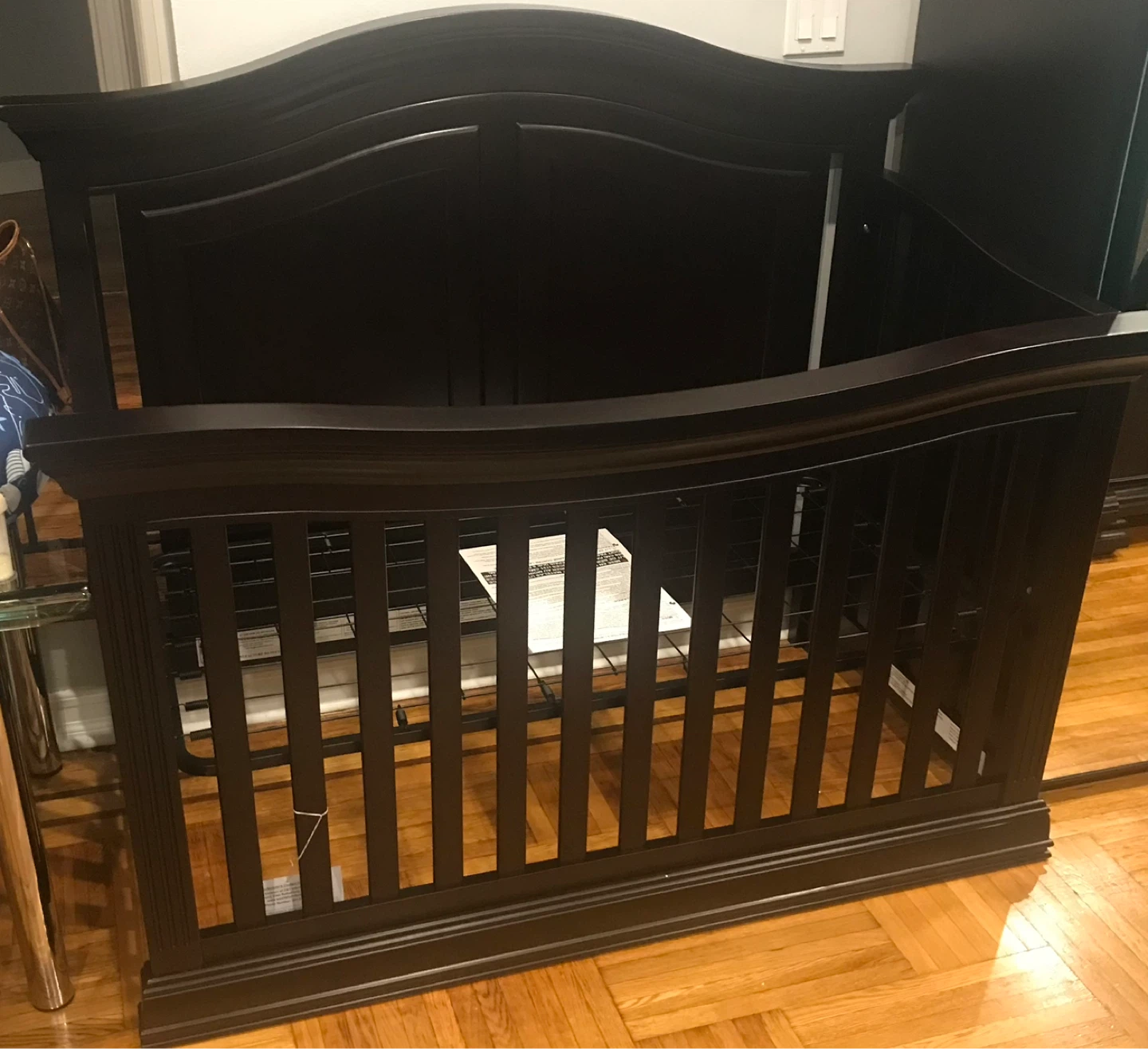 Dark Wood Baby Crib - photo 3