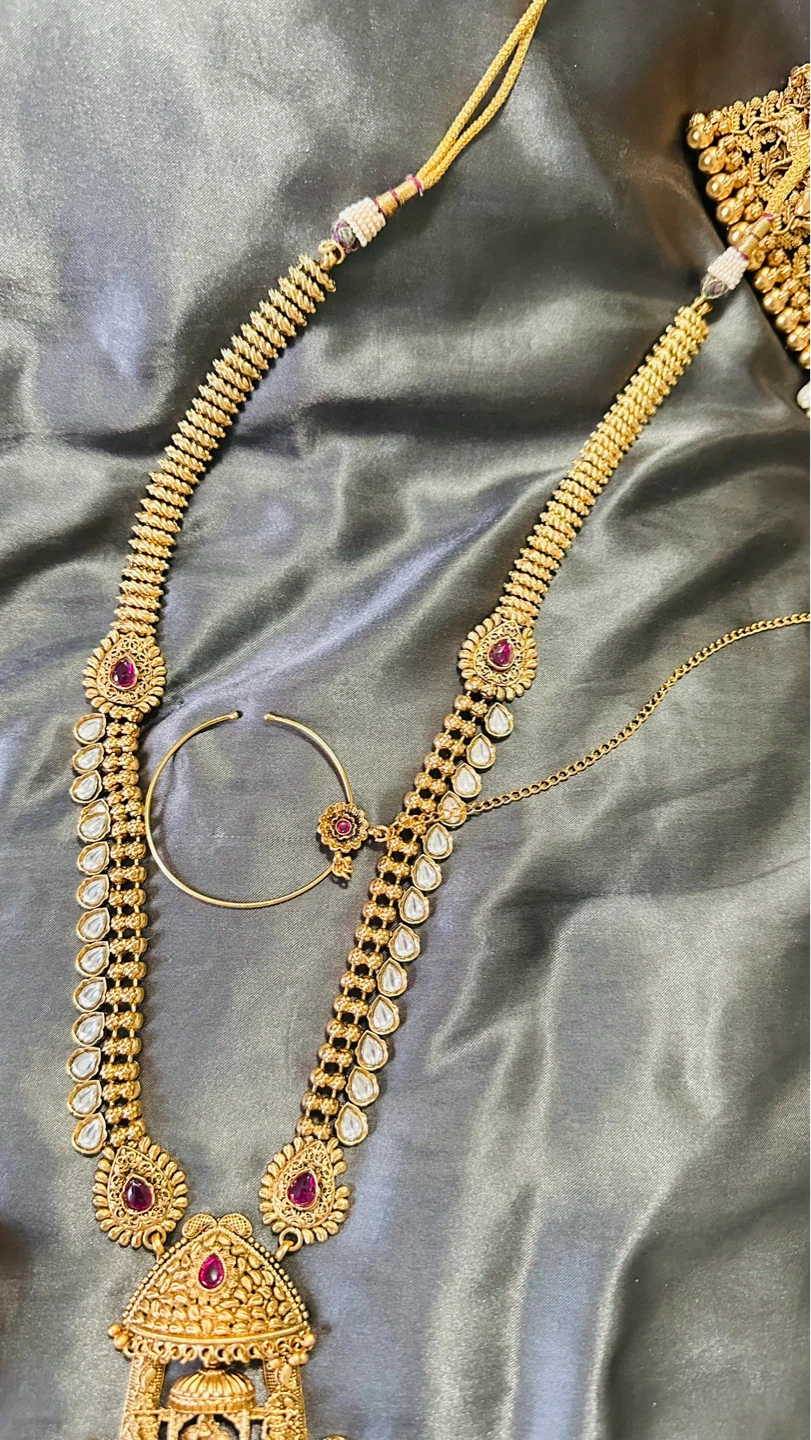 Gold Necklace and Bangles Set