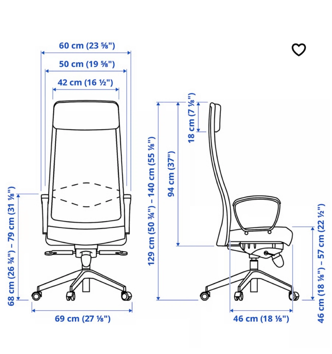 IKEA ergonomic office chair new in box MARKUS