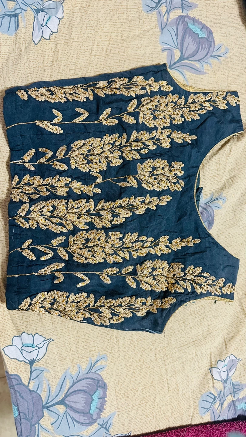 Embroidered Skirt and Blouse Set with Dupatta