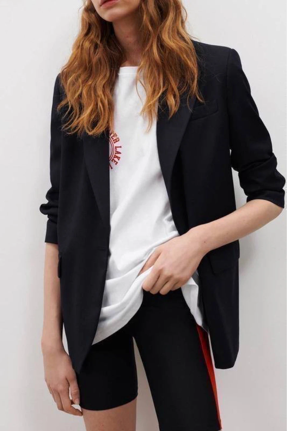 ZARA Biker Shorts with Red Panels – Size M - photo 4