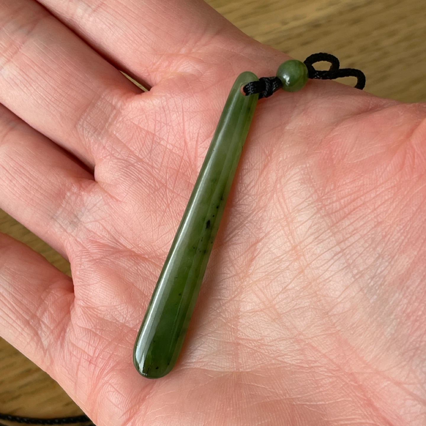 Canadian Nephrite Jade corded necklace - Prosperity - photo 4
