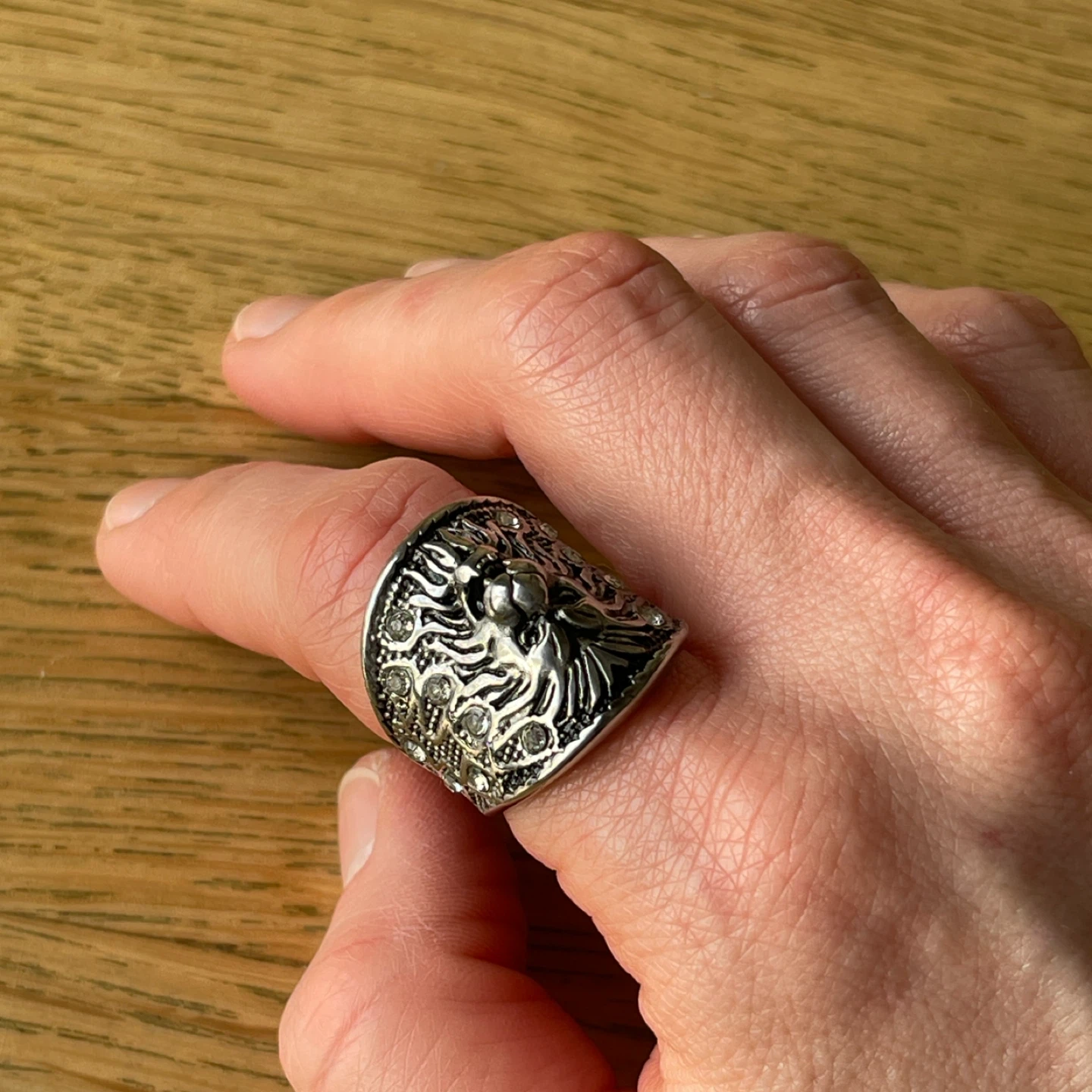 Lion stainless steel ring (size 8) - photo 4