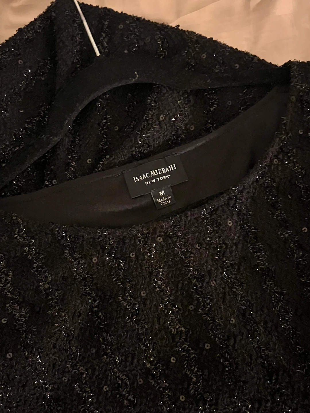 Isaac Mizrahi Black Sequin Dress