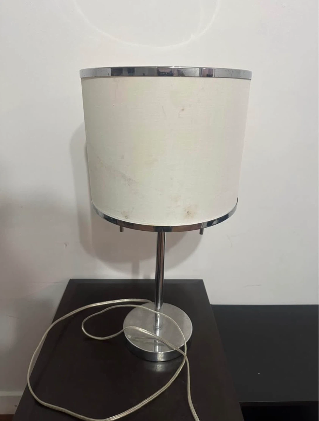 Table Lamp with Chrome Accents