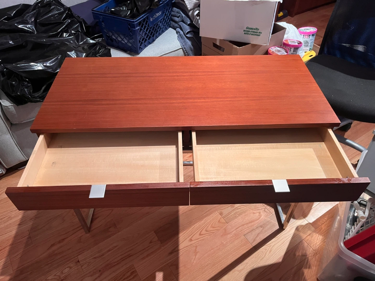 Wooden Desk with 2 Drawers - photo 2