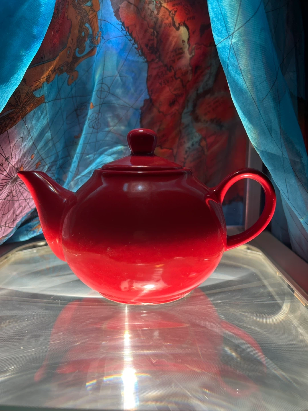 Red Ceramic Teapot