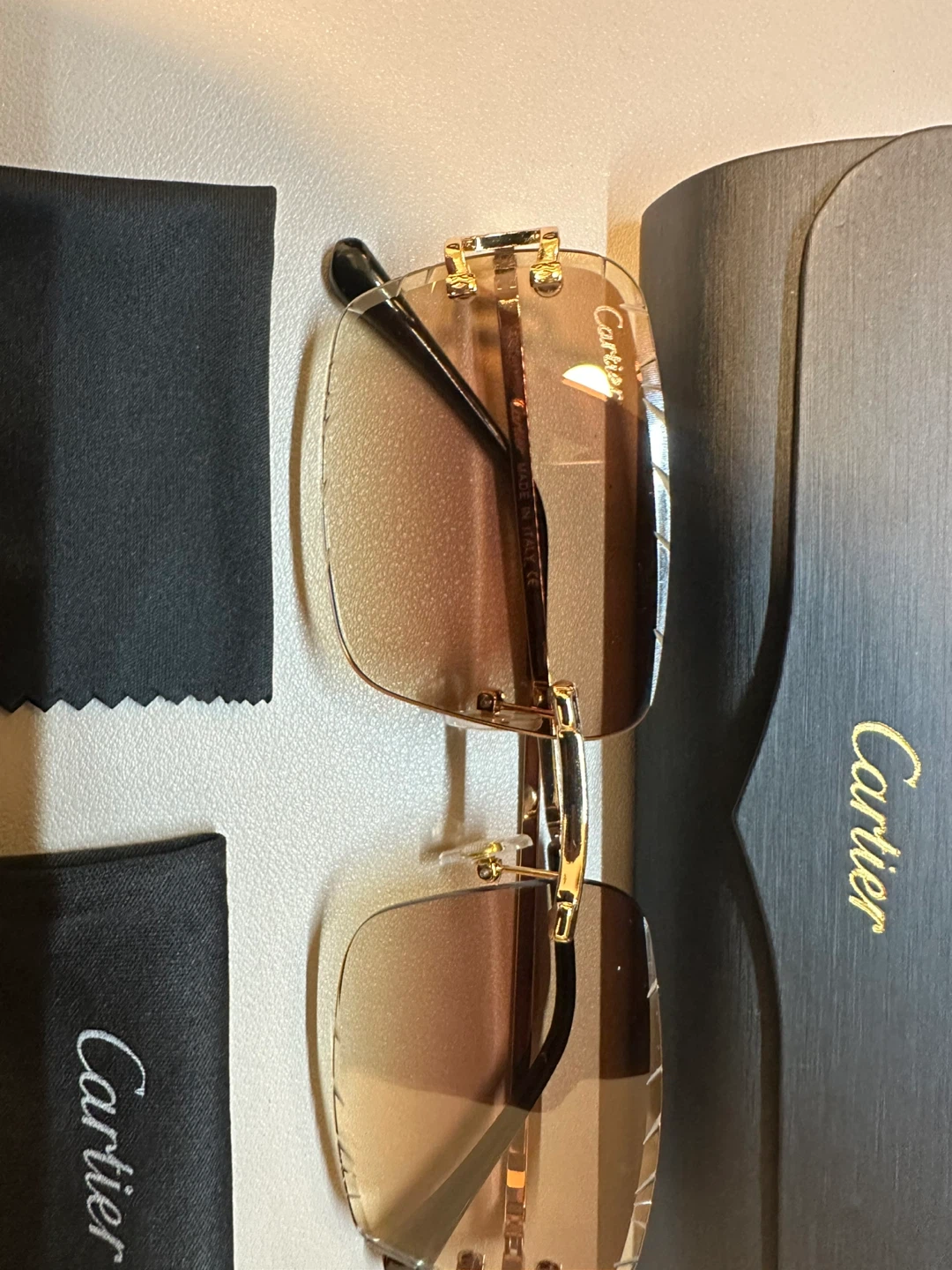 Cartier Rimless Diamond Cut Sunglasses - photo 4