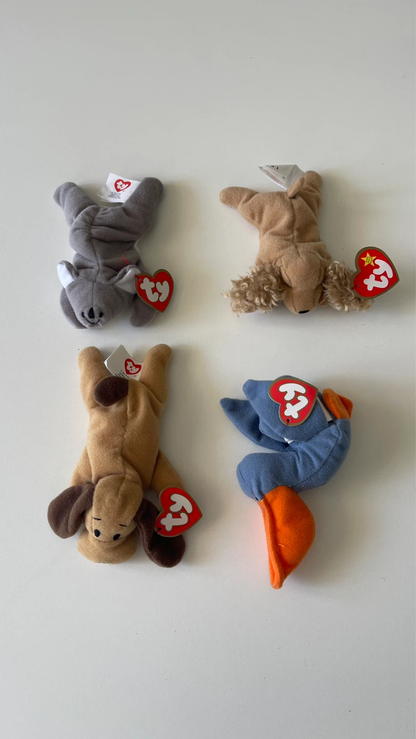 Vintage 90s Ty Beanie Babies Lot - Set of 4