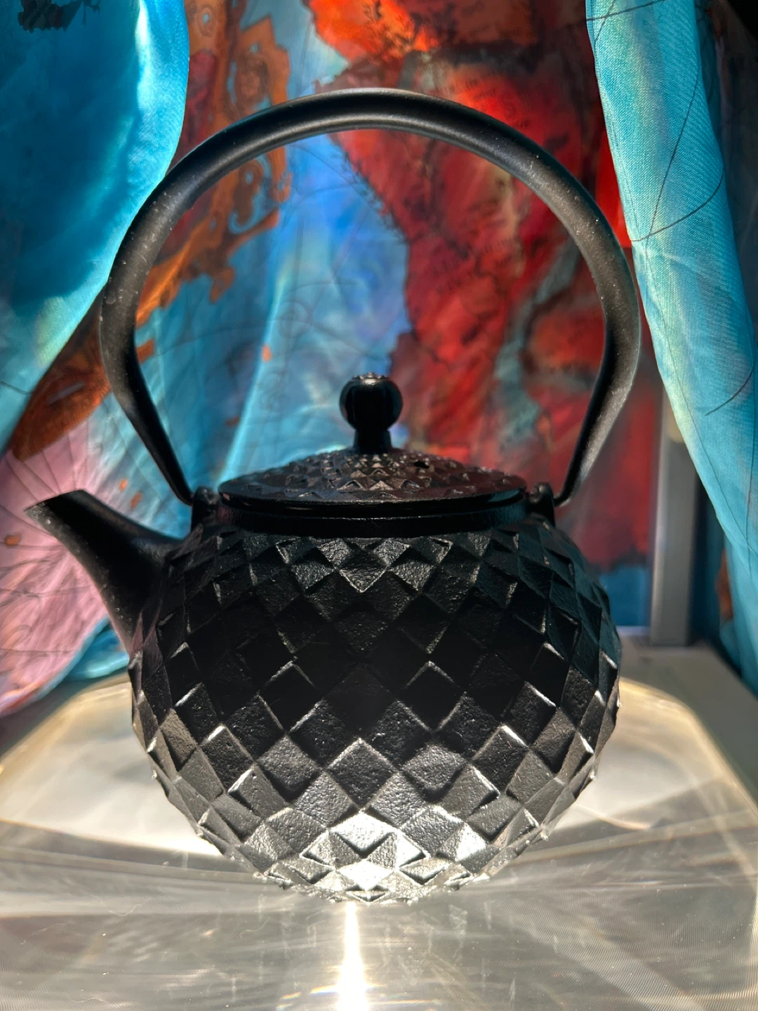 Black Cast Iron Teapot