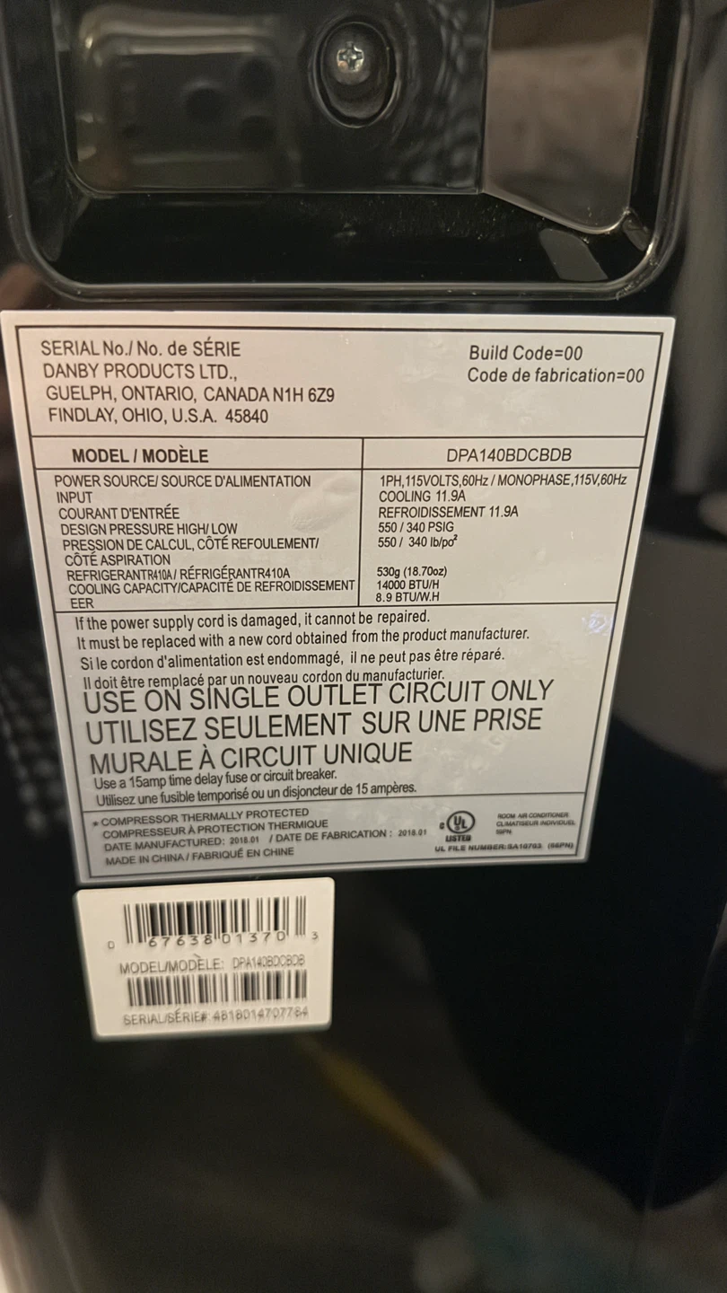Danby 14,000 BTU air conditioner - photo 3