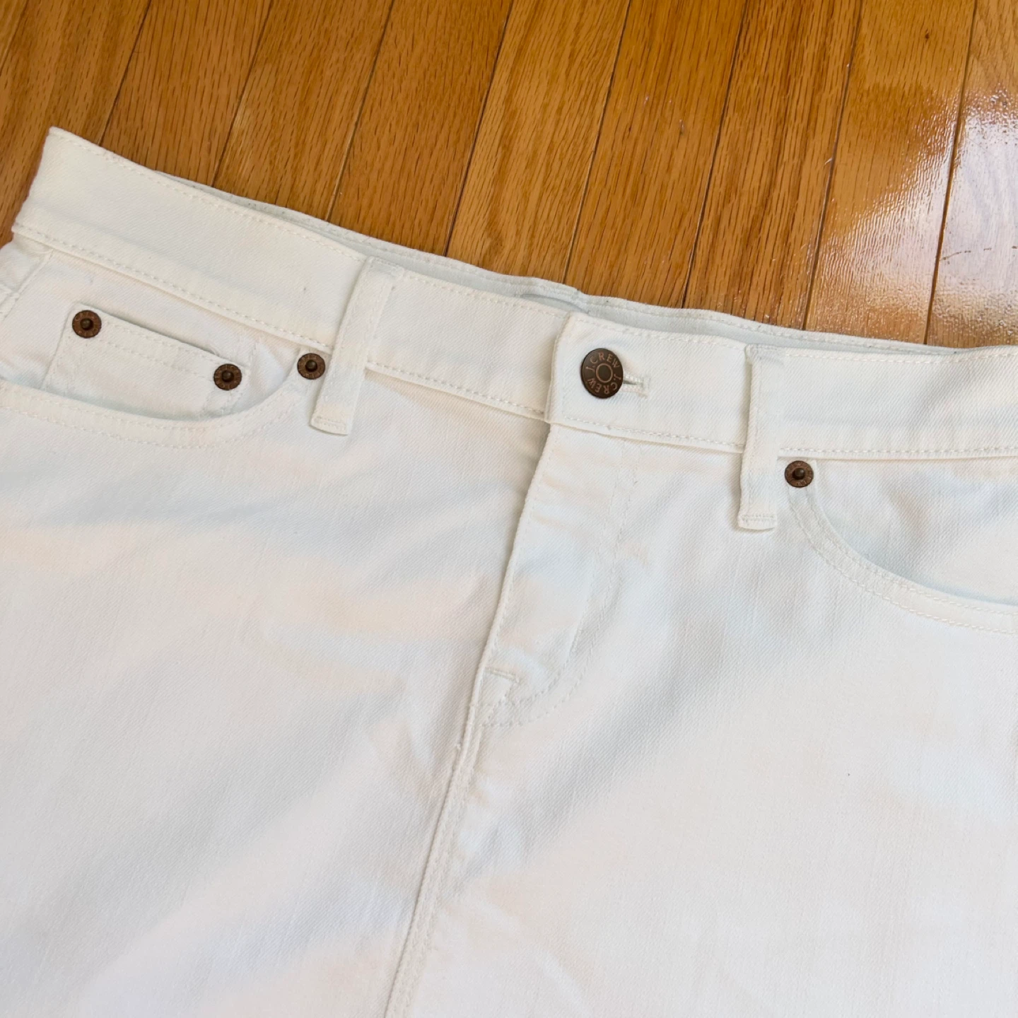 J. Crew White Denim Mini Skirt - photo 2
