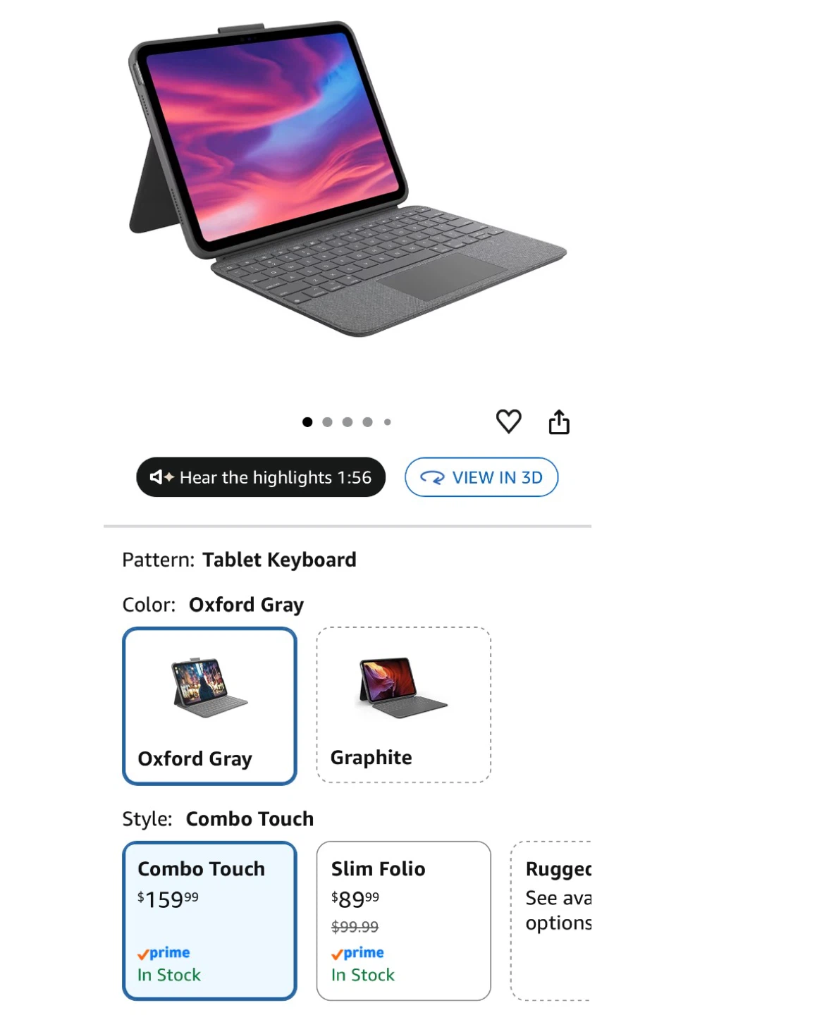 Logitech Folio Keyboard Case for iPad 11 Generation
