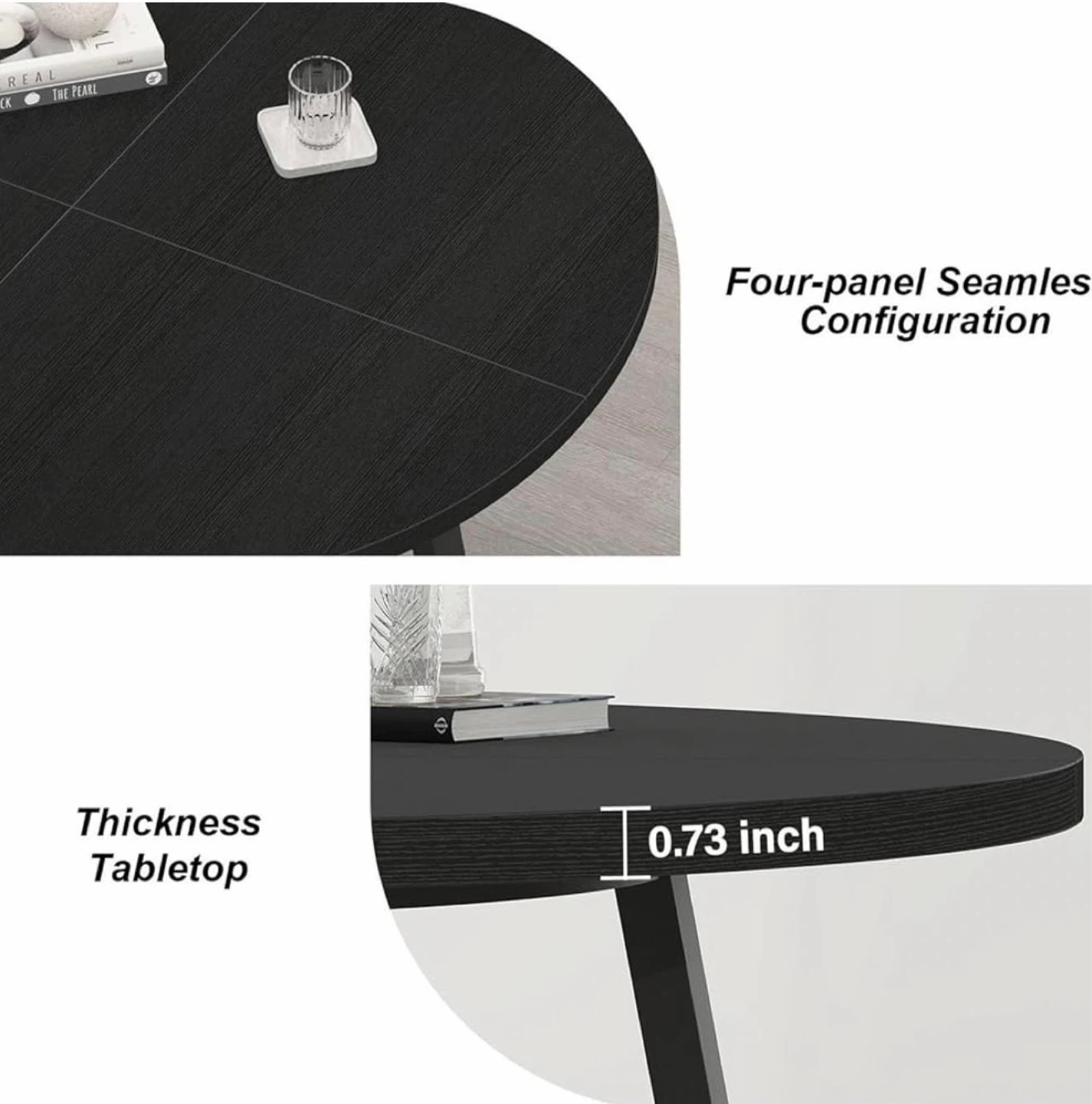 Black Round Dining Table - 42.13 inch - photo 4