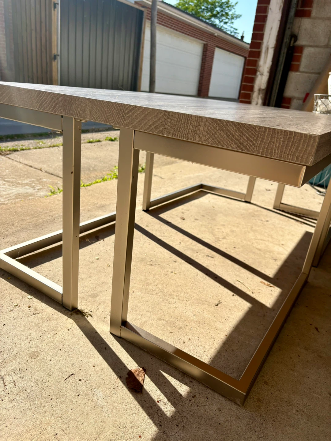 Wood and Metal Coffee Table - photo 2