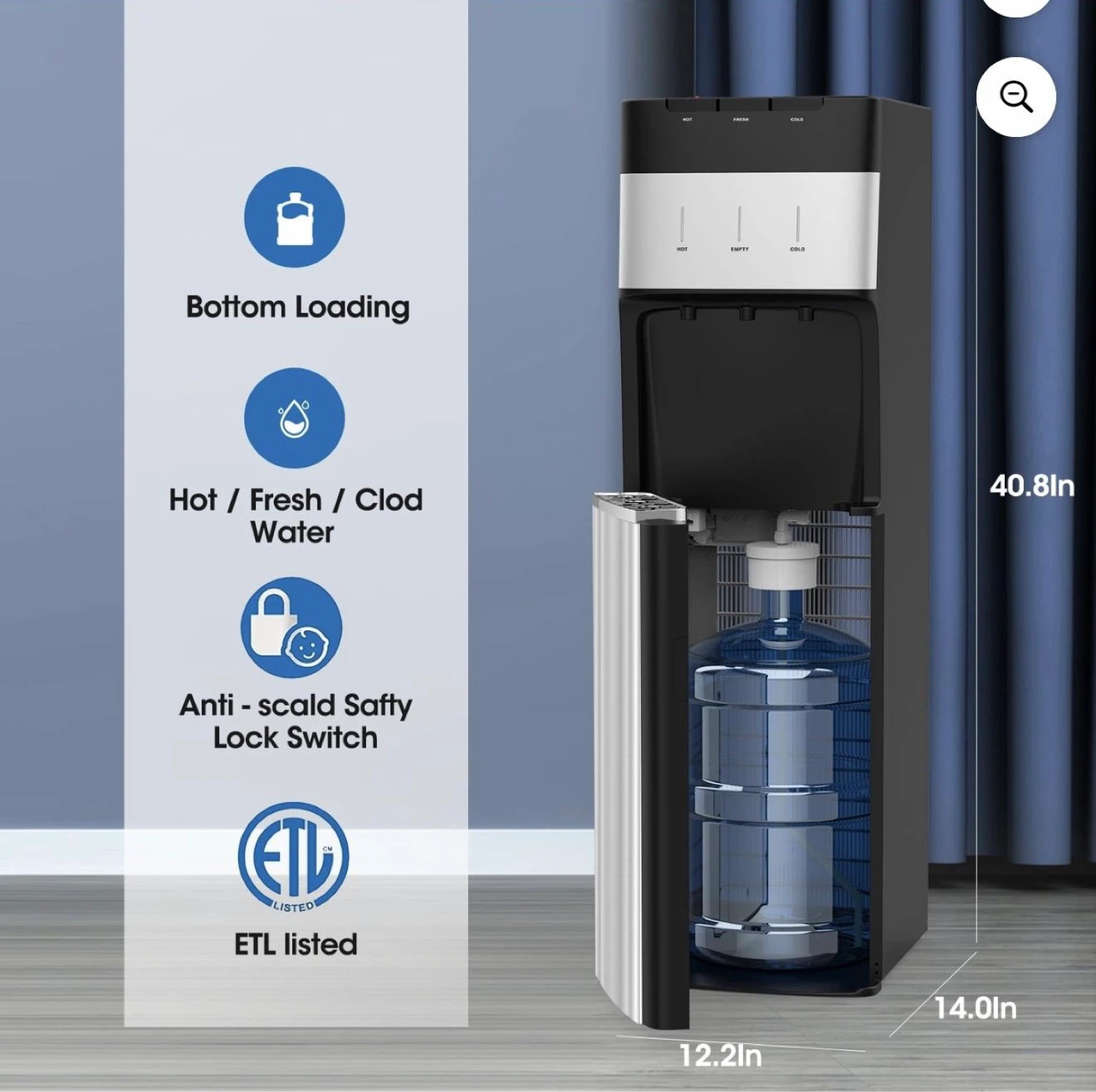 Bottom Loading Water Dispenser - Hot, Fresh, Cold - photo 2