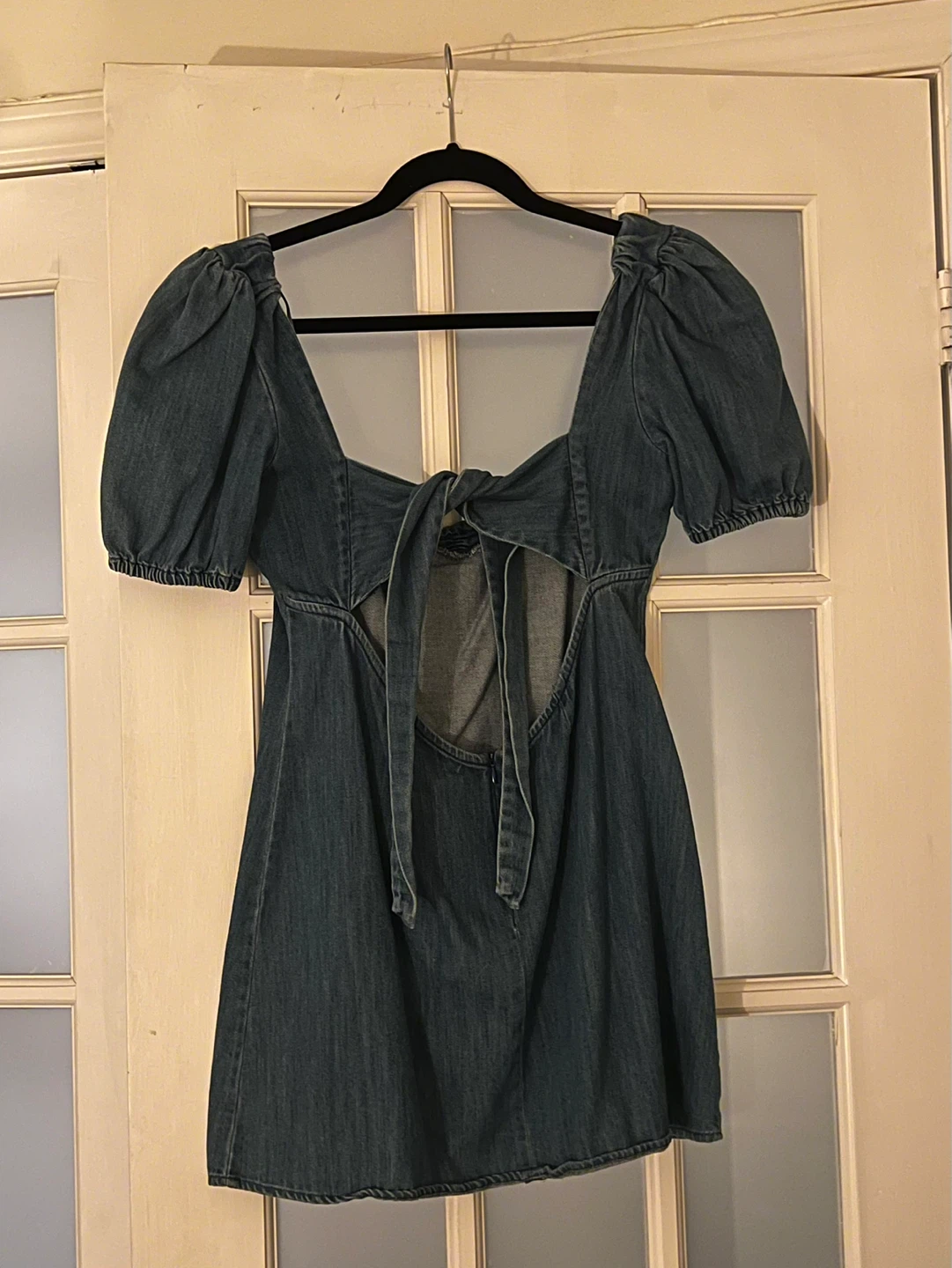 Zara Denim Puff Sleeve Mini Dress - photo 3