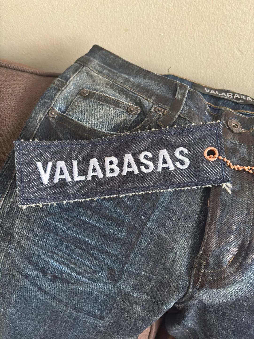 Valabasas Mr Flex Dirty Indigo Waxed Jeans Size 32 NWT - photo 4