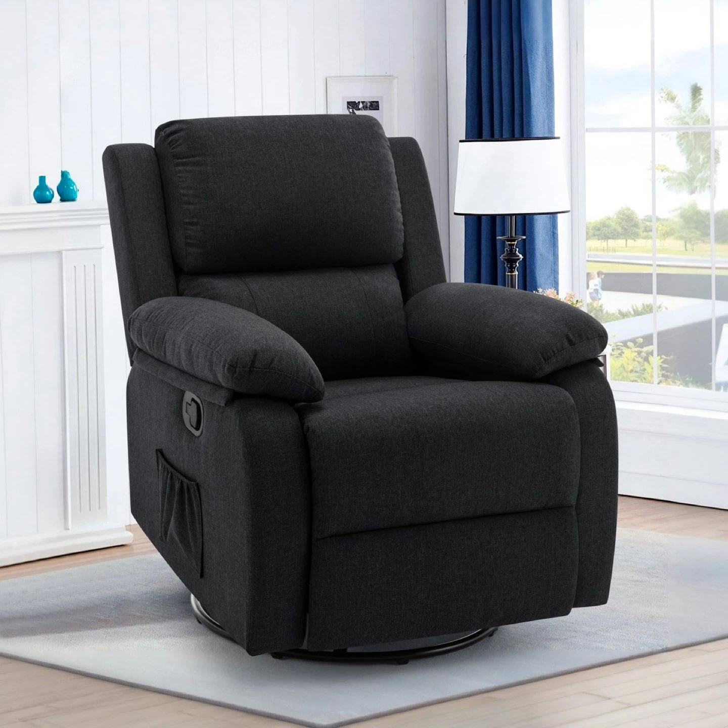 Dark Grey Swivel Rocker Recliner - photo 3
