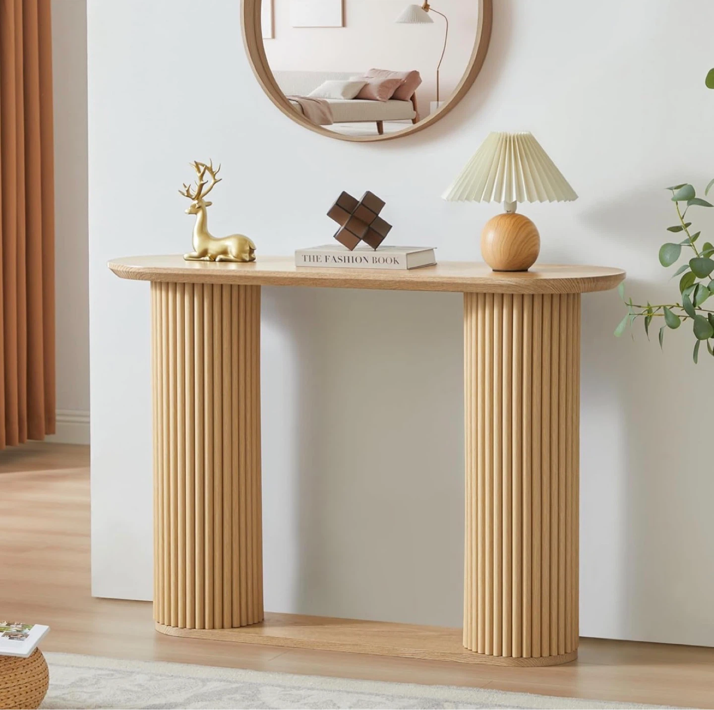 Oval Console Table - Light Wood - photo 2