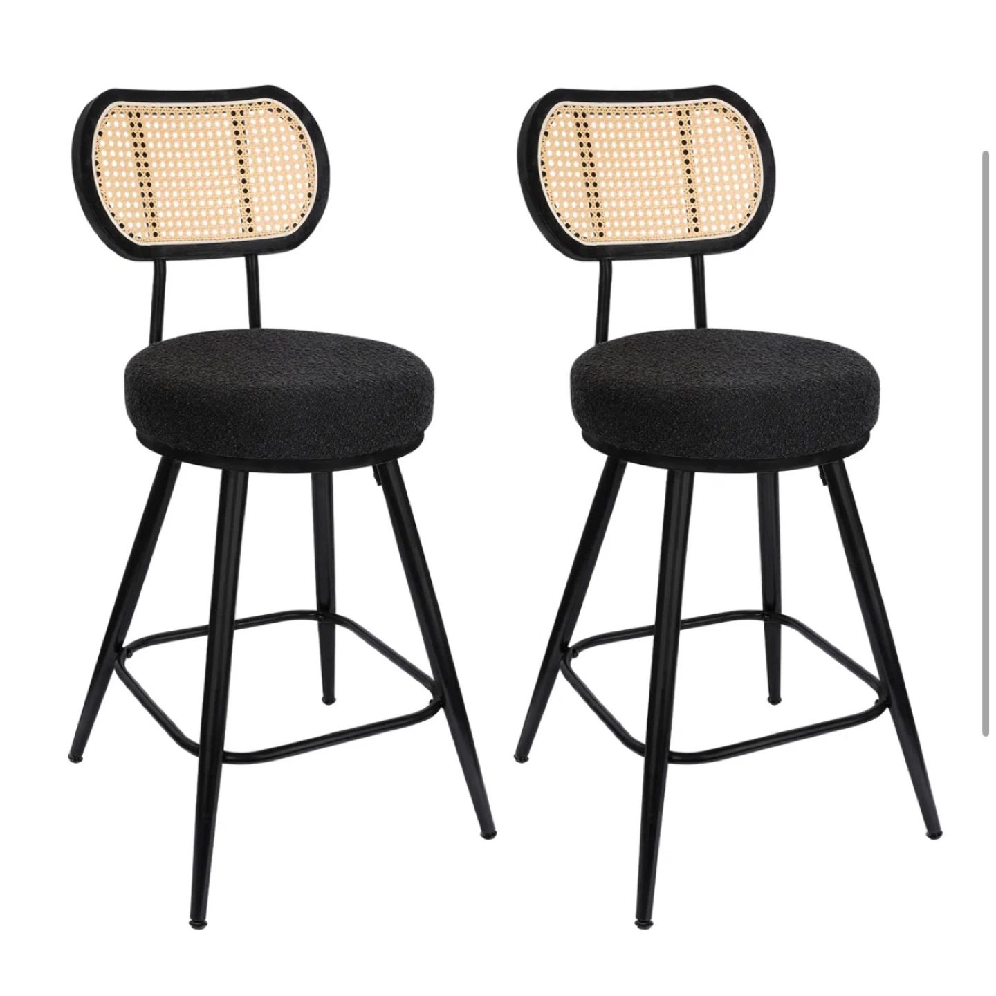 Set of 2 bar stools swivel - photo 4