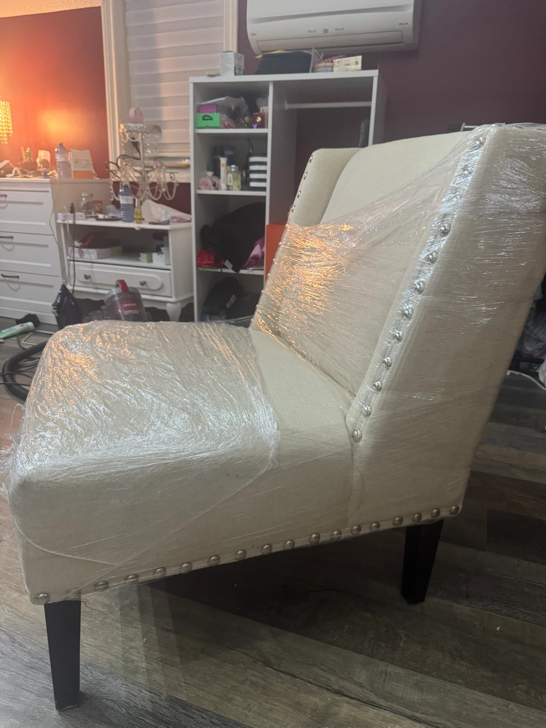 Upholstered Accent Chair with Nailhead Trim - photo 2
