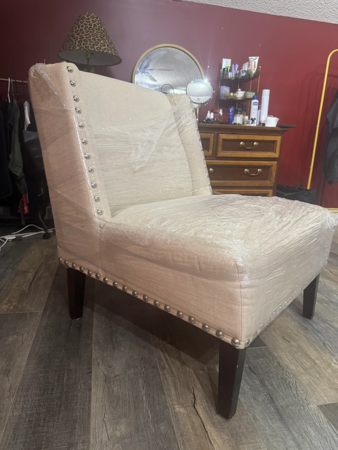 Upholstered Accent Chair with Nailhead Trim - photo 3