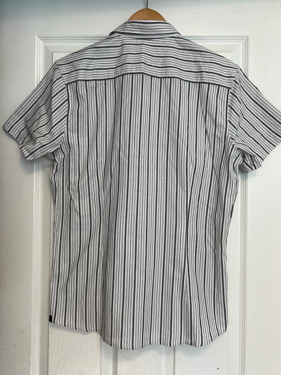 New Short Sleeve Striped Button-Up Shirt - photo 2